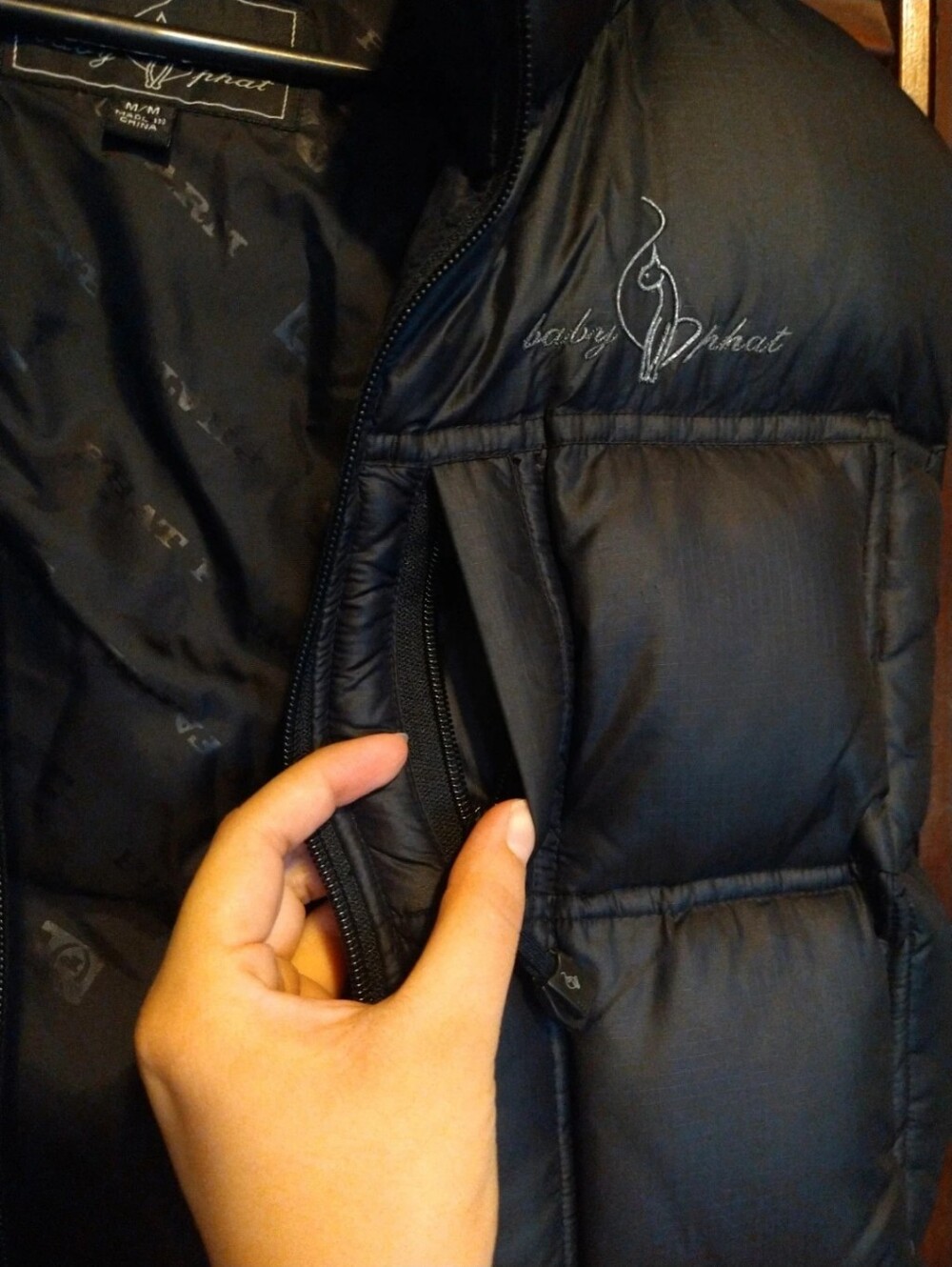 Baby Phat Black Puffer Vest Medium